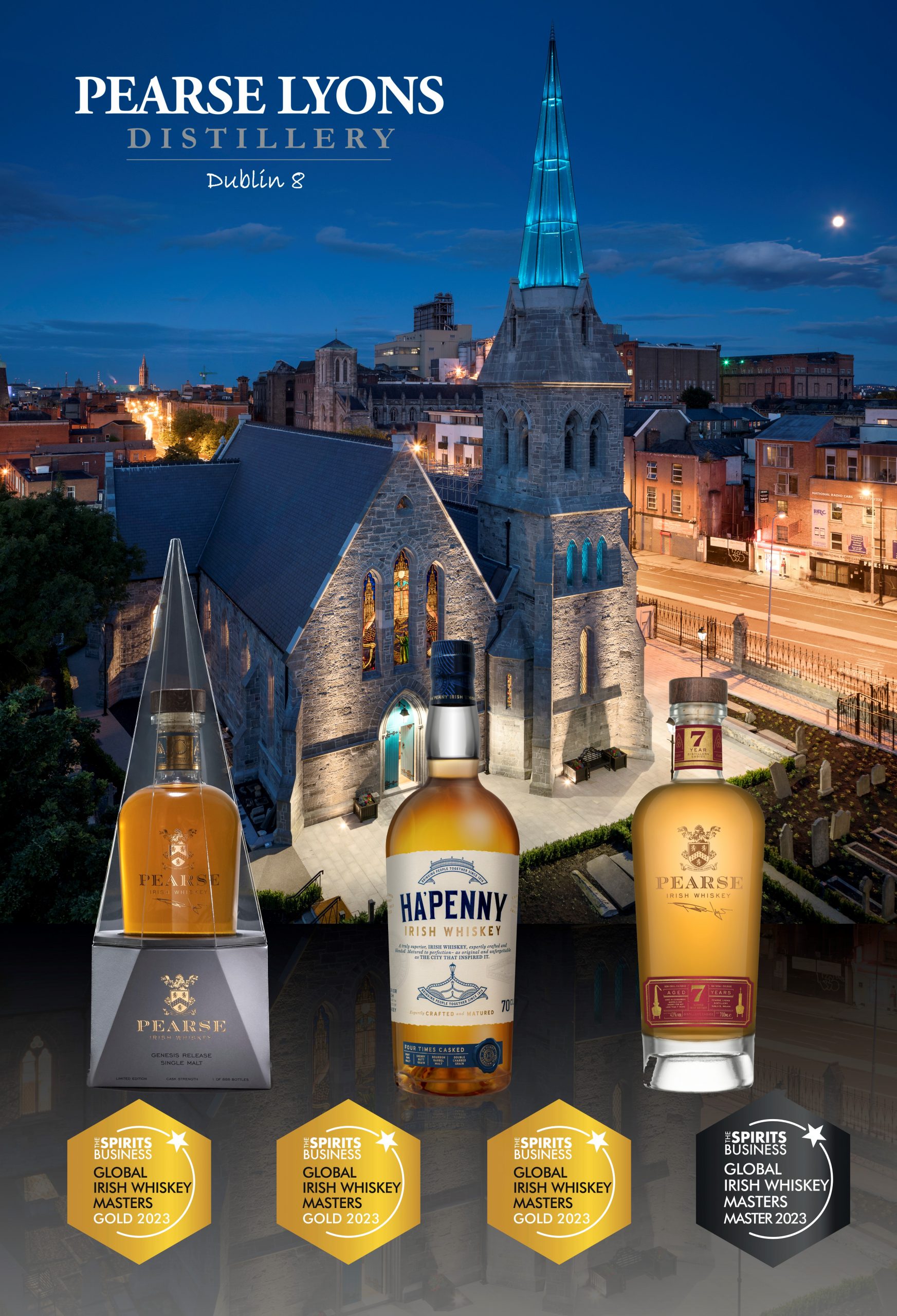 Pearse Lyons Distillery takes home four coveted awards at The Spirits Business Irish Whiskey Masters 2023.